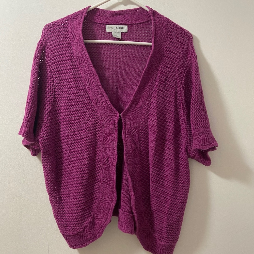 Sag Harbor short sleeve cardigan